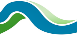 Stilisierter Fluss mit Grasland